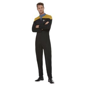 Star Trek Voyager Mens Operations Uniform Costume Set / Gold/Black